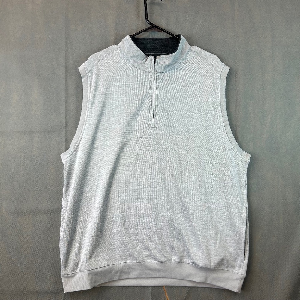 PGA Tour Mens 1/4 Zip Tech Fleece White Vest Sunflux Motionflux Size XL